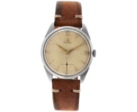 No Reserve - Omega 'Honeycomb dial' Cal. 267 2900-6 - Men's watch - approx. 1960. Case: steel - strap: leather - manual - con