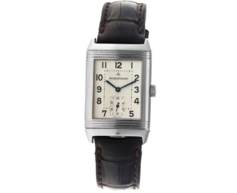 No Reserve - Jaeger-LeCoultre Reverso Grande Taille 270.8.62 - Men's watch.  Case: steel - strap: leather - manual - conditio