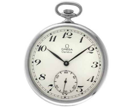 No Reserve - Omega Genève 121.1740 - Men's pocket watch - approx. 1970. Case: steel - chain: steel - manual winding - conditi