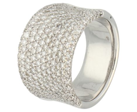 No Reserve - Pasquale Bruni 18K white gold design ring set with approx. 1.71 ct. diamond. Set with 171 brilliant cut diamonds