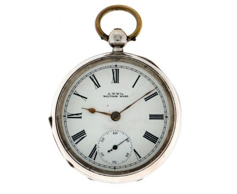 No Reserve - Waltham Mass. 925/1000 silver - Men's pocketwatch - approx. 1800 - 1850. Case: silver (925/1000) - manual windin