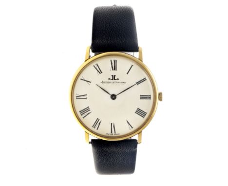 No Reserve - Jaeger-LeCoultre (18K.) - Men's watch. Case: yellow gold (18K.) - strap: leather - manual winding - condition: g