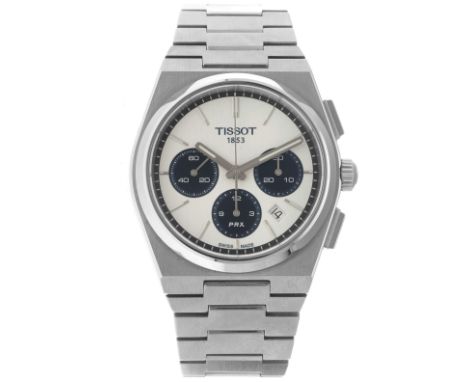 No Reserve - Tissot PRX "Panda" Chronograph T137.427.11.011.01 - Men's watch.  Case: steel - bracelet: steel - automatic - bo