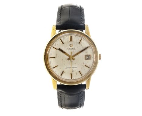 No Reserve - Omega Seamaster 166.003 - Men's watch - approx. 1965. Case: gold/steel (14K.) - strap: leather - manual winding 
