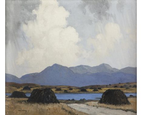 Paul Henry RHA (1877-1958)A Kerry Lake, Dingle PeninsulaOil on canvas, 35.5 x 40.5cm (14 x 16)Signed; inscribed with title ve