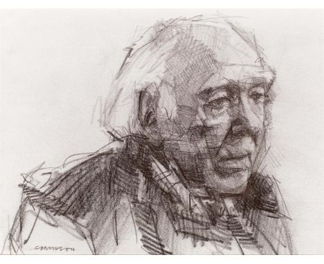 Colin Davidson PPRUA (b.1968)Study for a Portrait of Basil BlackshawCharcoal, 27 x 35cm (10¾ x 13¾”)SignedProvenance: The Eam