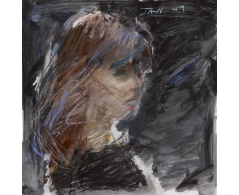 Basil Blackshaw HRHA RUA (1932-2016)Portrait of Jude (1989)Pastel and oil on paper, 61 x 61cm, (24 x 24”)Dated Jan ‘89Provena