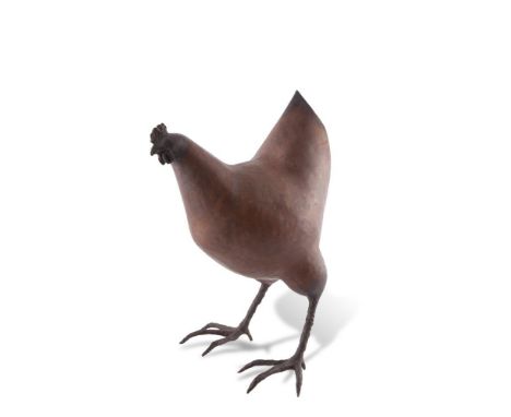 Krystyna Pomeroy (20th/21st Century)Little Brown HenBronze, 50cm high (19¾”)Signed with initial K and numbered 3/9