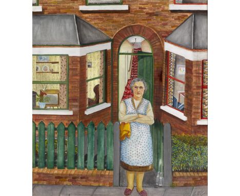 Rita Duffy (b.1959)Hazel Martin, St. Ives GardensOil on canvas, 66 x 59.5cm (26  23½”)Signed; signed again, inscribed with ti