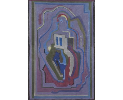 Evie Hone HRHA (1894-1955)Abstract CompositionOil on canvas, 100 x 65cm (39¼ x 25½'')Signed and dated 1928Provenance: From th