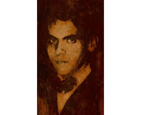 Ross Wilson (b.1957)Poet of the Spanish Moons  - LorcaOil on board, 20 x 12cm (8 x 4¾”) Signed with initials; inscribed with 