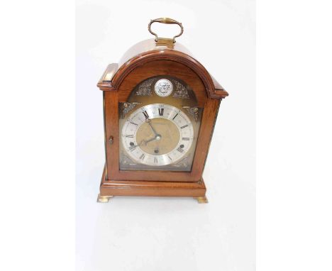 Elliot eight day Westminster chiming bracket clock, 33cm high.