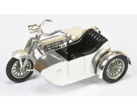 Matchbox Models of Yesteryear Y8 1914 Sunbeam Motorcycle and Milford Sidecar Colour Trial model - chrome body with cast shut 