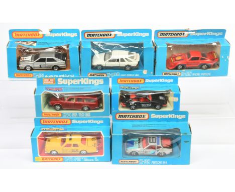 Matchbox Super kings group of Cars to include K95 Audi Quattro -metallic silver body with racing number 1 decals; K100 Ford S