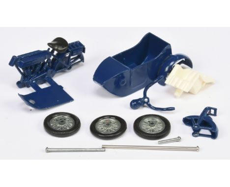 Matchbox Models of Yesteryear Y8 1914 Sunbeam Motorcycle and Milford Sidecar Unassembled Colour Trial Model - dark blue body 