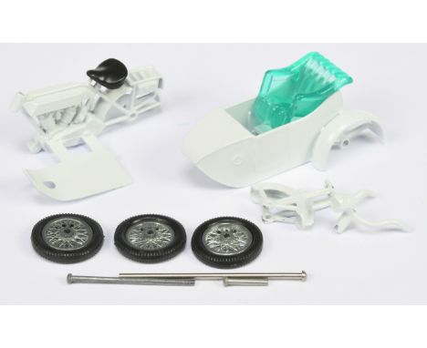 Matchbox Models of Yesteryear Y8 1914 Sunbeam Motorcycle and Milford Sidecar Unassembled Colour Trial Model - white body with