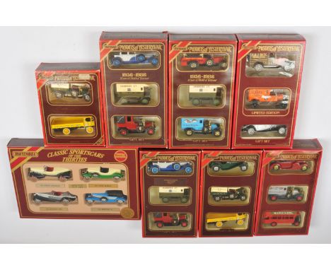 Matchbox Models of Yesteryear group of Gift Sets to include "Classic Sports Cars of the Thirties"; 1956-1986 30 Years Models 
