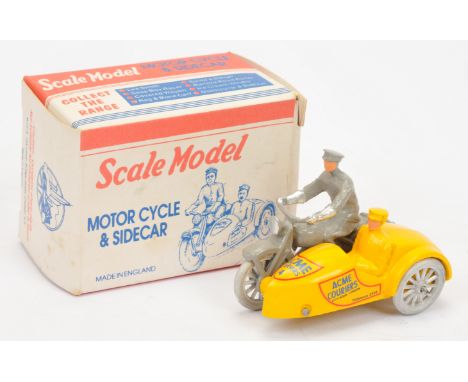 Matchbox Models of Yesteryear Scale Model "The Perfect Toy" MICA re-issue - Motorcycle and Sidecar - grey motorcycle and ride