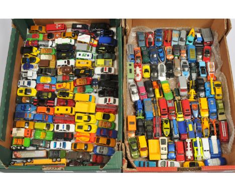 Matchbox Superfast large unboxed group of Modern Issue Vehicles to include Chevy Vans; Motorcycle; Construction; Emergency; D