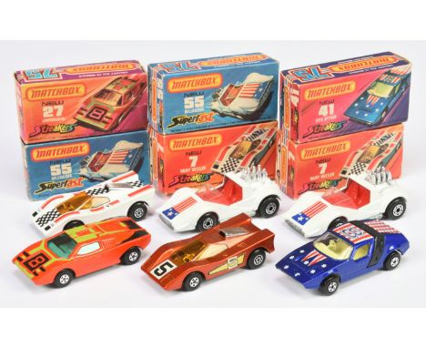 Matchbox Superfast group including Streakers issues (1) 7b Hairy Hustler - metallic bronze body with yellow stripe racing num