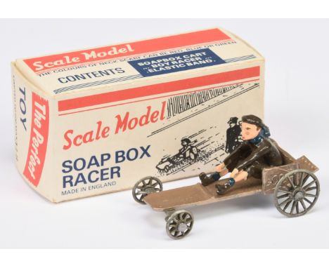 Matchbox Models of Yesteryear Scale Model "The Perfect Toy" MICA re-issue Soap Box Racer light bronze with driver figure who 
