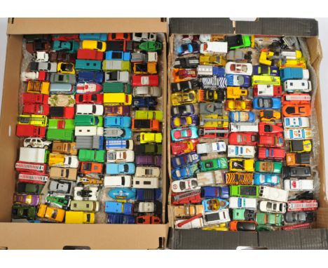 Matchbox Superfast large unboxed group of Modern Issue Vehicles to include "Peanuts" Blimp &amp; School Bus; "Sponge Bob Squa