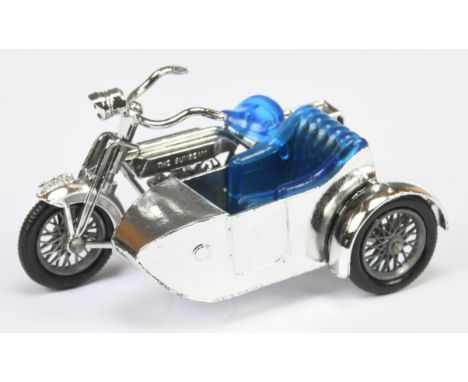 Matchbox Models of Yesteryear Y8 1914 Sunbeam Motorcycle and Milford Sidecar Colour Trial model - chrome body with cast shut 