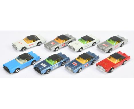 Matchbox Superfast group of Made in Bulgaria models 28c Lincoln Continental - to include metallic silver body, yellow interio