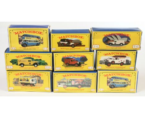 Matchbox Models of Yesteryear group of Code 2 Issues to include 2 x Y5 Leyland Titan Bus "Swan Fountpens"; Y12 GMC Van "MSS S