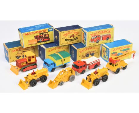 Matchbox Regular Wheels mixed & Construction group to include 11c Jumbo Crane - yellow including jib, red ballast; 2 x 43B Av