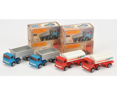 Matchbox Superfast group of Trucks (1) 14c Leyland Articulated Tanker "ELF" - red tractor unit with red windows, ivory grille