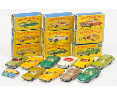 Matchbox Regular Wheels mixed group to include 27d Mercedes 230 SL - off white body, red interior with metal door springs, ba