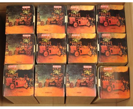Matchbox Models of Yesteryear Fire Engine Series late issue group of models to include YYM35192 1937 GMC Van Ambulance; YYM35