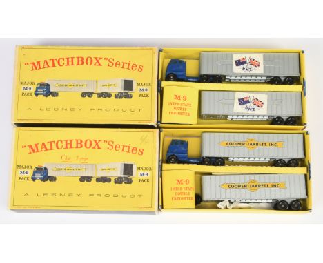 Matchbox Regular Wheels Major Pack pair (1) M9 Hendrickson Tractor Unit with Cooper Jarrett Interstate Double Freighter Trail