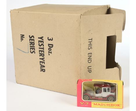 Matchbox Models of Yesteryear factory trade box for 3 dozen models containing 19 x Y7 1912 Rolls Royce&nbsp; - silver body an