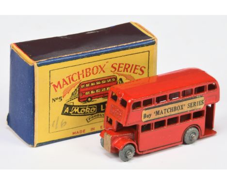 Matchbox Regular Wheels 5a London Bus "Buy Matchbox Series" - Stannard Code 1 - red body with gold radiator &amp; rear number