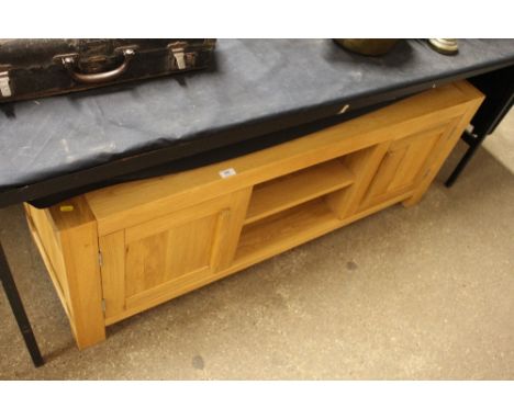 A light oak TV stand 