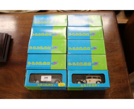 Ten Eligor die-cast model vehicles, boxed and mint 