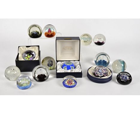 A collection of Whitefriars and Caithness paperweights,  to include Royal Birthday Crown by Whitefriars number 183 of 250, Th