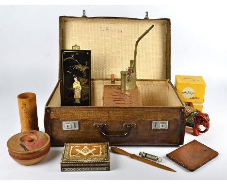 A collection of various miscellaneous items,  including a boxed Hakings camera 'a camera for good photography', together with