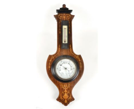 A 20th Century barometer, with a thermometer attached above the bezel, length 70cm