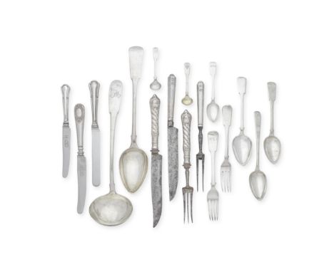 A quantity of matched Maltese silver flatware and continental silver cutleryvarious maker's and dates, predominantly Maitland