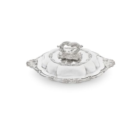 A Victorian silver  entrée dish and coverJohn Samuel Hunt, London 1863, also stamped HUNT &amp; ROSKELL LATE STORR &amp; MORT