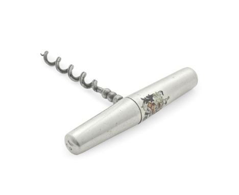 A Victorian silver travelling corkscrewHenry William Dee, London 1867 Of tapering cylindrical form, with two equal halves, ce