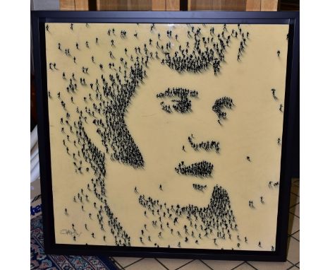 CRAIG ALAN (AMERICAN CONTEMPORARY) 'ELVIS THE KING II' a portrait of Elvis Presley in Alans Trademark style, signed bottom ri