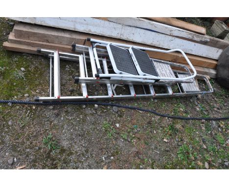 THREE STEP LADDERS including two aluminium at 210cm high the other at 140cm high etc (3)