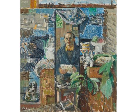 § JOHN G. BOYD R.P., R.G.I. (SCOTTISH 1940-2001) SELF-PORTRAIT AND STILL-LIFE Signed upper left, oil on canvasDimensions:100c