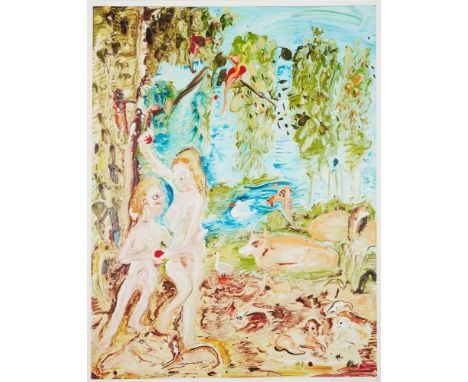 § GENIEVE FIGGIS (IRISH 1972-) ADAM &amp; EVE - 2019 Pigment giclée print, 54/150, signed, dated and numbered in pencil to ma