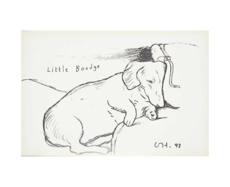 § DAVID HOCKNEY O.M., C.H., R.A. (BRITISH 1937-) LITTLE BOODGE - 1993 Off-set lithograph, published by 1853 Gallery, Salts Mi