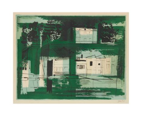 § JOHN PIPER C.H. (BRITISH 1903-1992) CHÂTEAU DE TAILLEBOURG (L.111) - 1958 Lithograph, ed.70, signed in pencil to marginDime